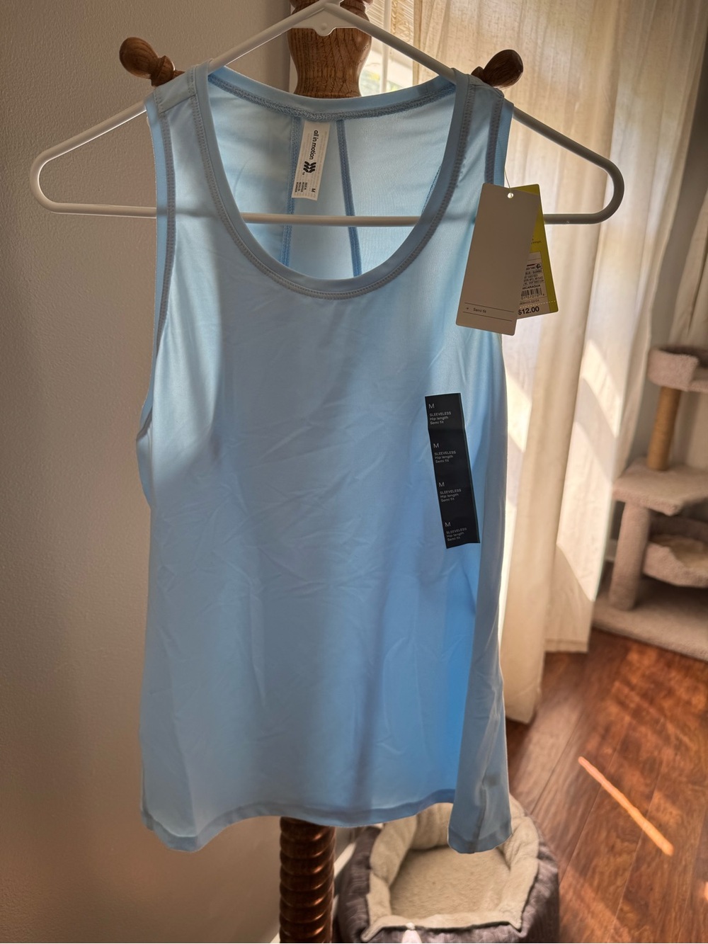 all in motion Light Blue Scoop Neck Tank Top